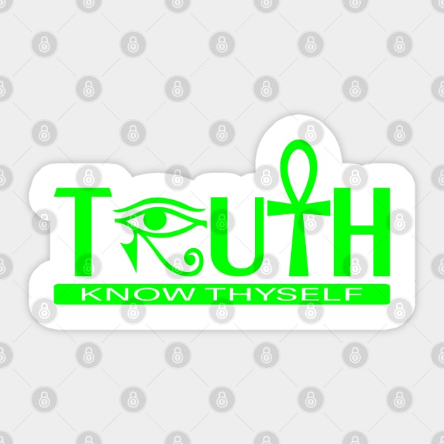 Truth Know Thyself Ankh Sticker by subuhansik